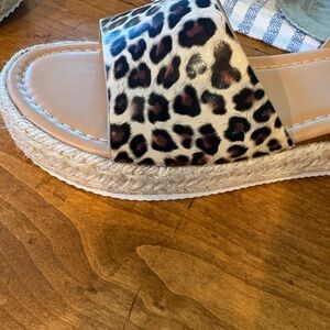 Leopard Print Espadrille Sandals